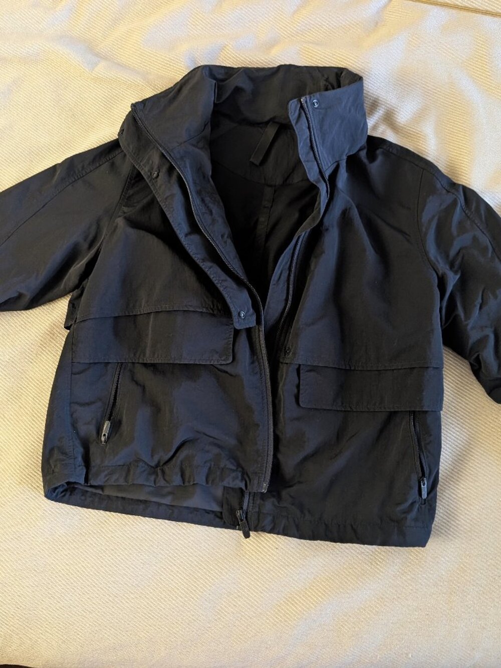 Lululemon Always Effortless Black Rain Jacket with Packable Hood